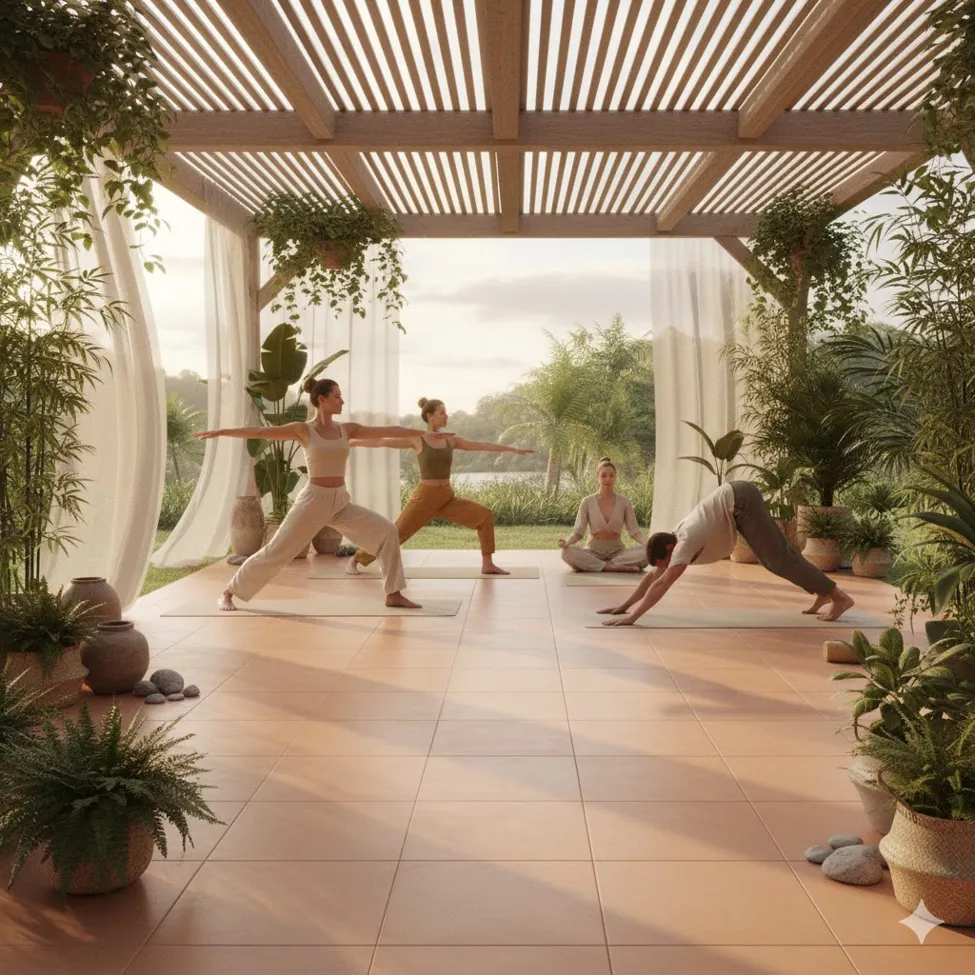 Pavimenti in gres porcellanato per Yoga e discipline olistiche: L'eccellenza italiana per il tuo spazio Zen