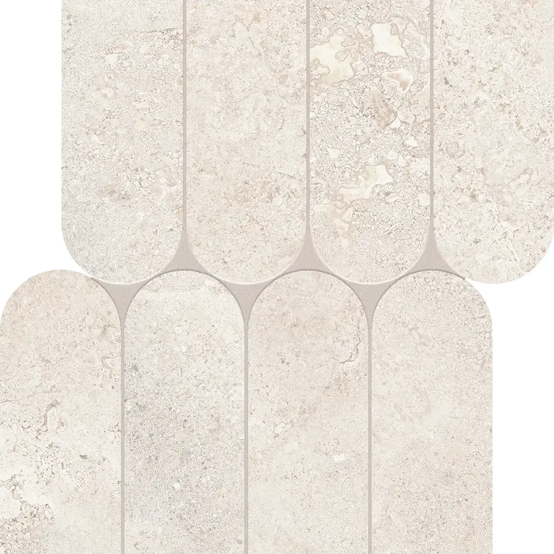 GRACE Fossil Mosaico Biscuits White 55X28
