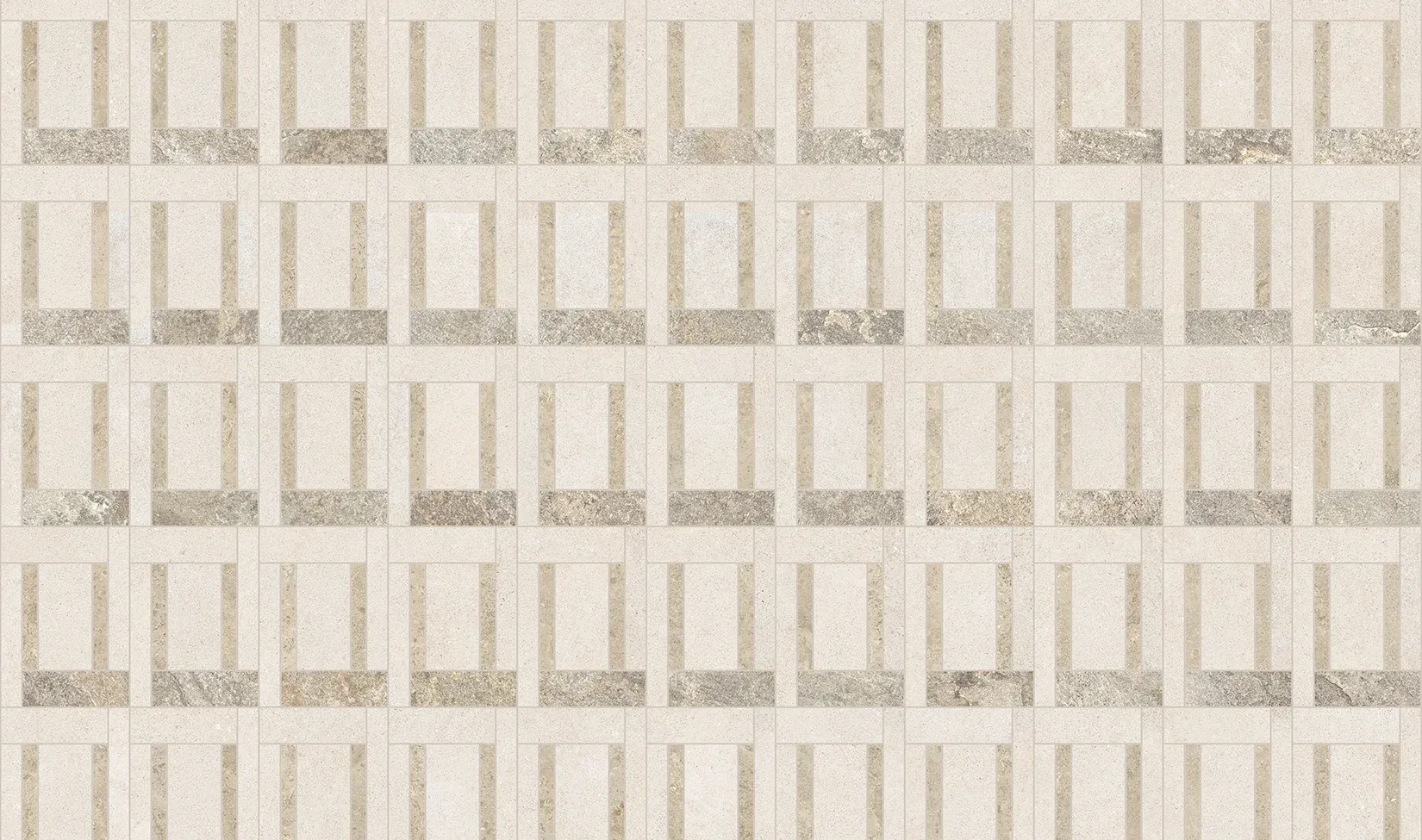 Dec Mosaico TRESSE TYBE B Grace Ivory Fossil Beige Quartz Pearl