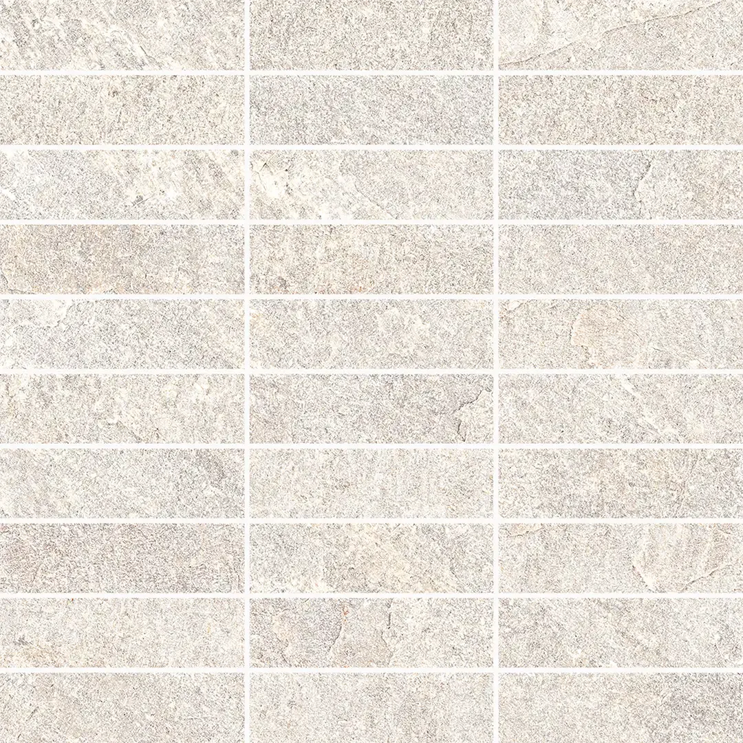 GRACE QUARTZ Mosaico Listelli White 30X30